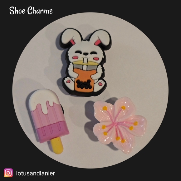 Shoe Charms Jewelry - Shoe Charms Cherry Blossom Season Set Of 3